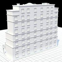 Modern highly detailed  tenement house