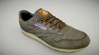 Worn Reebok sneaker shoe low poly
