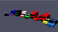 Low poly vehicles
