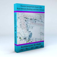 Houston George Bush IAH Airport Roads Buildings and Public Trans
