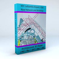 New York LaGuardia LGA Airport Roads and Buildings