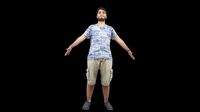 Young man T pose A pose