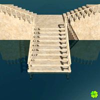 Marble staircase low poly
