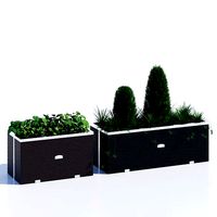 Polyrattan planter one