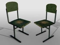 Old shabby school chair