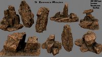 desert rocks set