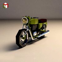 Low Poly Motorcycle 01