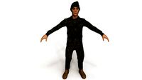 PBR Man Soldier FullBody And Flecktarn Germany Uniform