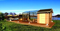 glamping pod-vacation home-mobile home-tiny house with hot tube