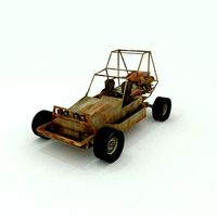 Rusted postapocalyptic buggy