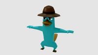 Platypus Perry LowPoly Rigged