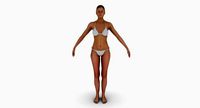Female Character With Bikini Walk Cycle