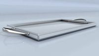 Grey sliver Serving Tray