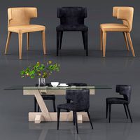 Melrose Dining Chair Zepher Dining Table