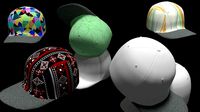 Baseball Brim Hat with 190 SEAMLESS Texture Styles