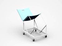 Industrial Inclined Chair On Wheels