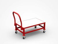 Red Empty High Container Cart
