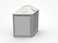 Attachable Trash Bin For Recycling With Two Holes