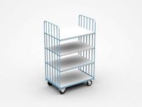 Semi-level Movable Shelf On Wheels