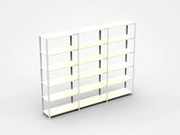 Semi-level White Industrial Shelf