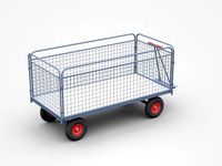 Empty Enclosed Container Cart