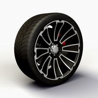 Wheel Alloy Ion 180 rims and tyre 3D Model