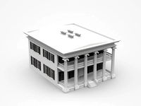 Classic Two-storey Light House With Colonnade Portico