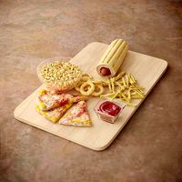Fastfood Dish Plate Hotdog Pizza