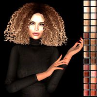 Female hair style rigged 3D model