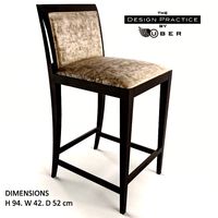 Philo Barstool velvet fabric