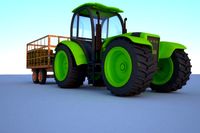 Tractor and trailer 3D Model