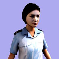Asian woman - soviet police officer