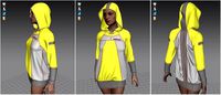 Marvelous Designer Garment - Female Hoodie Activewear