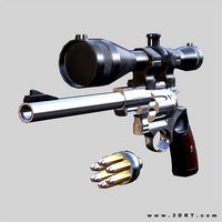 Ruger Redhawk animated pistol