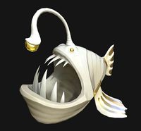 Stylized Anglerfish Statue
