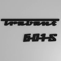 Download free Trabant rear emblem 3D Model