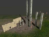 Fences and electrical posts - PBR - lowpoly