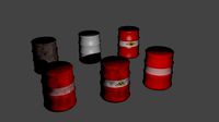 Metal Barrel 3D Models - Low Poly