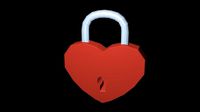 Low poly Lock heart