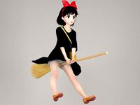 Kiki anime girl pose 02