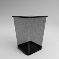 Trash Can Rectangular Mesh Blender Cycles