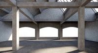 Warehouse Conrete Scene Interior