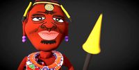 Masai Cartoon Character