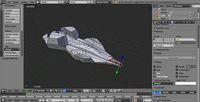 Very low poly spaceship