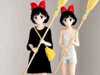 Kiki anime girl pose 01