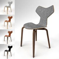 Fritzhansen Grand Prix wooden upholstery Chair Blender Cycles