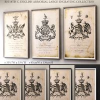 RH ENGLISH ARMORIAL LARGE ENGRAVING COLLECTION