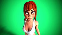 cartoon girl rigged