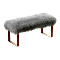 Shailiene Sheepskin Bench