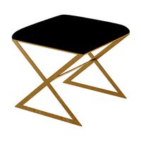 X-Side Gold Leaf Stool